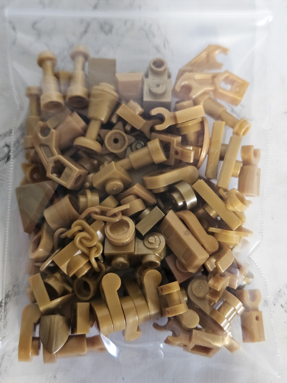 Lego Gold and Tan Assorted Small Parts Pack